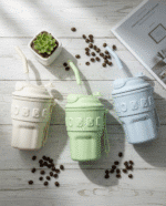 Stainless Steel Insulated Coffee Mug Prolonged Hours Hot & Cold Anti-Slip Silicone Sleeve Spill Proof & Easy to Sip - 450ml