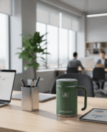 =JK Jiakangcup Double Wall Insulated Stainless Steel Office Cup - Hot & Cold Coffee Mug with Handle"600mL