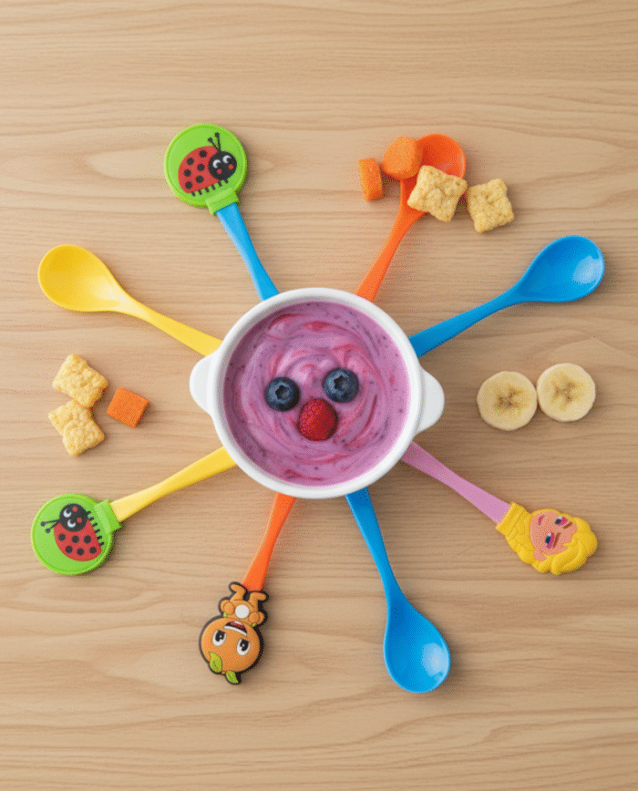Cartoon-Themed Children's Spoons Collection