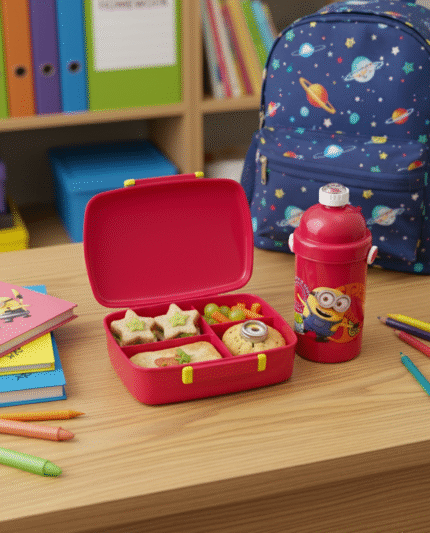 Minions lunch box with water bottle set