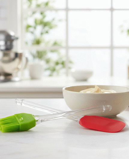 Pack of 2 Silicone Spatula With Brush(random colour)