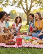 Summer Splash Watermelon Tumbler with Straw – Reusable Drink Cup
