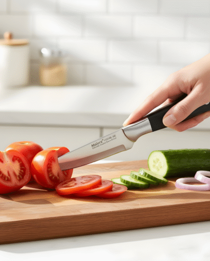 Premium Stainless Steel Kitchen Knife with Black Handle