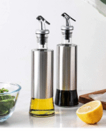 =300ML Kitchen Glass Oil Bottle Stainless Steel Leak-Proof Soy Sauce Vinegar Storage