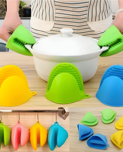 Silicone Pinch Grips & Mini Oven Mitts | 2-Piece Set of Heat-Resistant Pot Holders