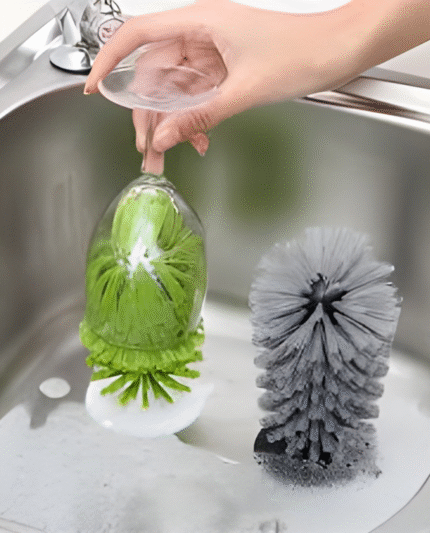 Kitchen Sink Suction Cleaning Brush Cups Goblet Mugs Clean Brushes