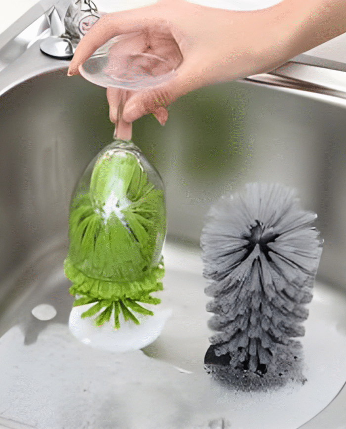 Kitchen Sink Suction Cleaning Brush Cups Goblet Mugs Clean Brushes