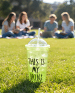 Acrylic Frosty Mason tumbler with Straw
