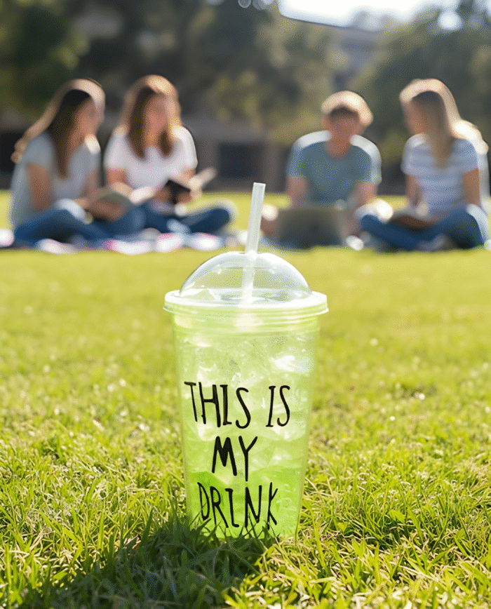 Acrylic Frosty Mason tumbler with Straw