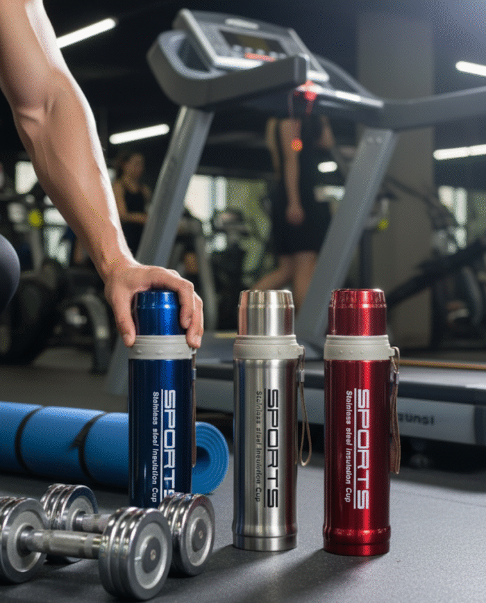 Sports Water Bottle, Vacuum bottle for Gym, Jogging, School, etc. Classic Design Unisex.
