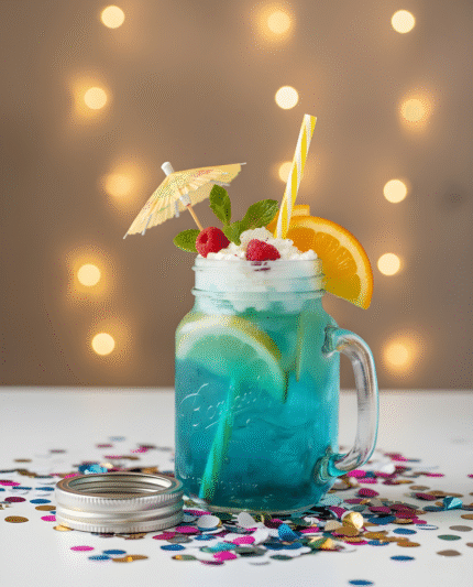 Vintage Glass Mason Jar with Handle & Straw – Eco-Friendly Drinking Mug