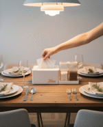 multi-functional tissue holder with dual spice jars