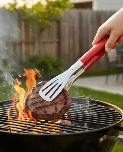 Stainless Steel BBQ Tongs with Soft Gsrip Handle