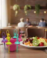 Colorful Dancing Girl Fruit Fork Set