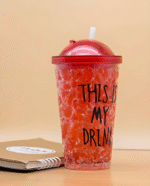 Acrylic Frosty Mason tumbler with Straw