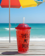 colorful Acrylic Frosty Mason tumbler with Straw