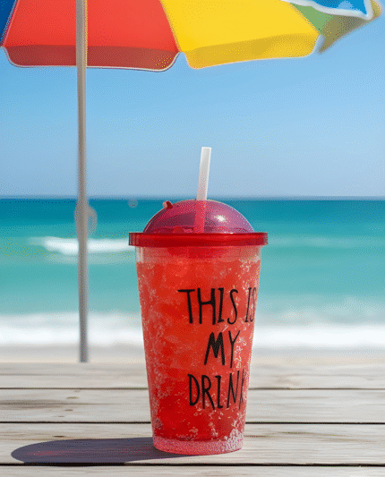 colorful Acrylic Frosty Mason tumbler with Straw