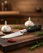 Premium Stainless Steel Kitchen Knife with Black Handle