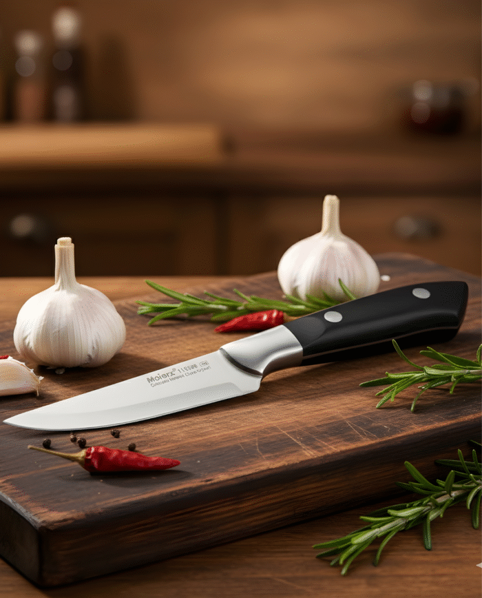 Premium Stainless Steel Kitchen Knife with Black Handle