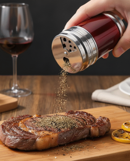 3 Pcs Stainless Steel Seasoning Shaker Pepper Salt