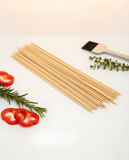 Bamboo Wooden Skewers for Kebabs & BBQ – Strong, Eco-Friendly, Multipurpose Sticks