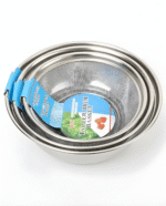 Kitchen Stainless Steel 3pcs Set Mesh Strainer Colander Corner Taller Brim Basket