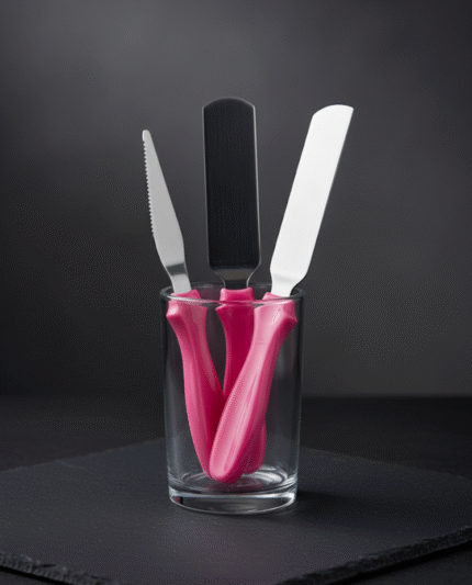 Three Piece Stainless Steel Baking Spatula Set