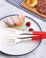 Stainless Steel BBQ Tongs with Soft Grip Handles